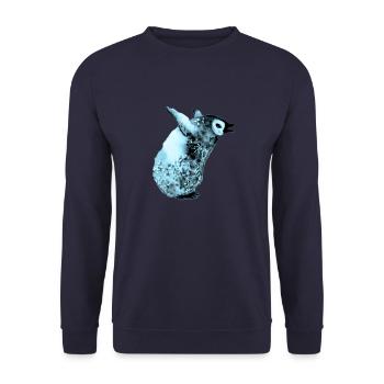 bébé pingouin bleu en pleurs - Sweat-shirt Unisexe - marine - Devant - Alina (178cm) & Michal (187cm)