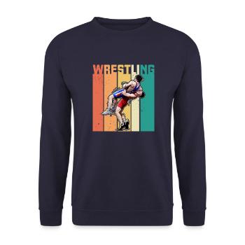 Arts Martiaux Lutte Lutte Lutte - Sweat-shirt Unisexe - marine - Devant - Alina (178cm) & Michal (187cm)