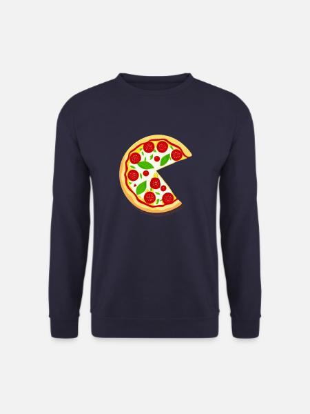 pizza slice family father mother and son daughter - Unisex Sweatshirt - navy