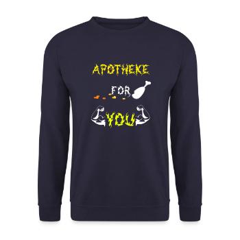 Apotheke for you - Unisex Pullover - Navy - Vorne - Alina (178cm) & Michal (187cm)