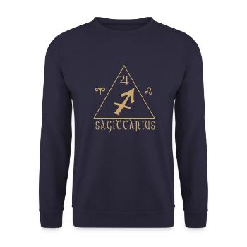 Sagittaire - Sweat-shirt Unisexe - marine - Devant - Alina (178cm) & Michal (187cm)