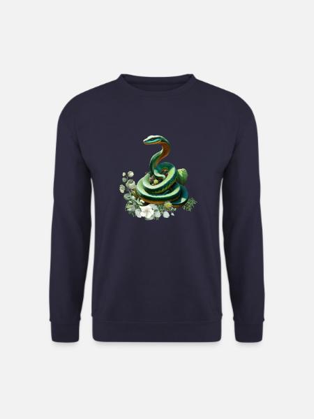 Grüne Schlange - Mamba Shirt's und Accessoires - Unisex Pullover - Navy