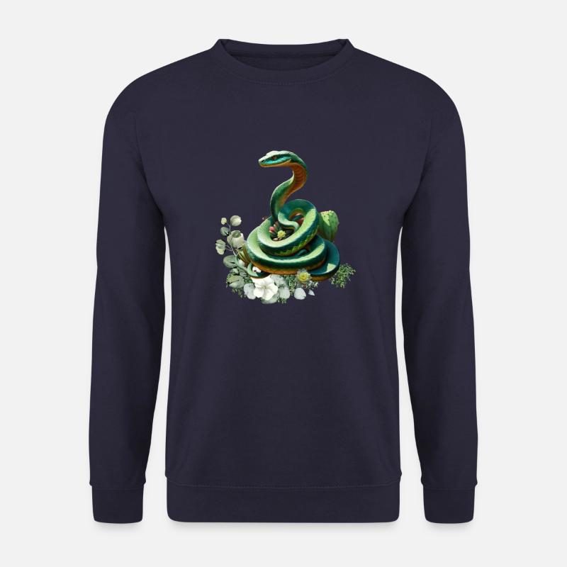 Grüne Schlange - Mamba Shirt's und Accessoires - Unisex Pullover - Navy