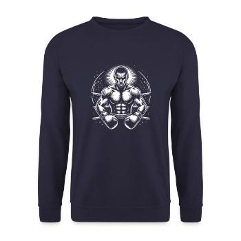 Boxeur - Sweat-shirt Unisexe - marine - Devant - Alina (178cm) & Michal (187cm)