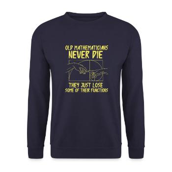 Fibonacci Geometry Math Golden Ratio - Unisex Sweatshirt - navy - Front - Alina (178cm) & Michal (187cm)