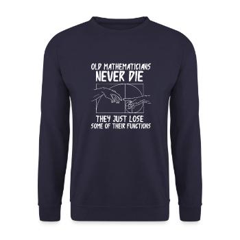 Fibonacci Geometry Math Golden Ratio - Unisex Sweatshirt - navy - Front - Alina (178cm) & Michal (187cm)