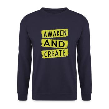 gift idea enlightenment quotes - Unisex Sweatshirt - navy - Front - Alina (178cm) & Michal (187cm)
