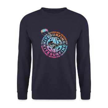 Windkind Kitesurfing - Unisex Pullover - Navy - Vorne - Alina (178cm) & Michal (187cm)