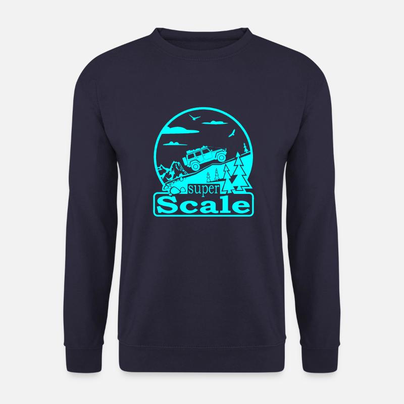 superScale Logo cyan1 - Unisex Pullover - Navy