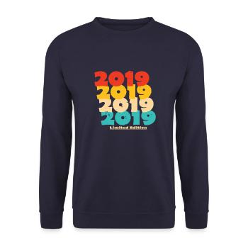 2019: Limited Edition - 5th Anniversary - Unisex Sweatshirt - navy - Front - Alina (178cm) & Michal (187cm)