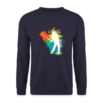 Belle idee cadeau design Golf - Sweat-shirt Unisexe - marine - Devant - Alina (178cm) & Michal (187cm)