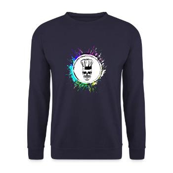 Chef squelette Chef crâne - Sweat-shirt Unisexe - marine - Devant - Alina (178cm) & Michal (187cm)