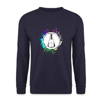 Test Tube Chemistry - Unisex Sweatshirt - navy - Front - Alina (178cm) & Michal (187cm)