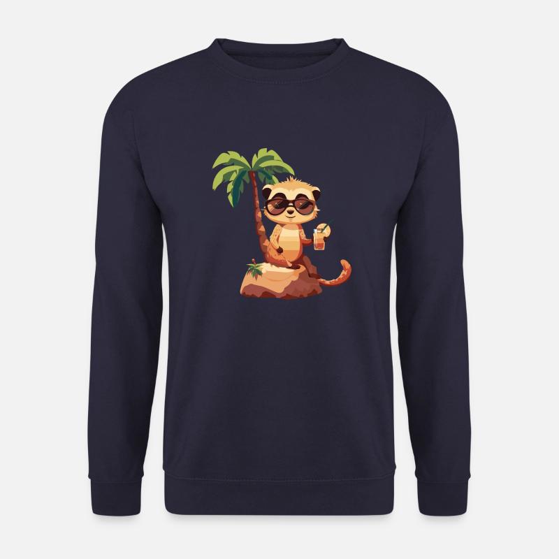 Meerkat Summer Beach Comic - Unisex Sweatshirt - navy