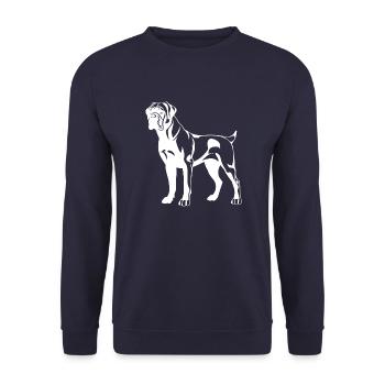 Silhouette de chien bullmastiff - Sweat-shirt Unisexe - marine - Devant - Alina (178cm) & Michal (187cm)