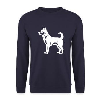 Silhouette de chien husky - Sweat-shirt Unisexe - marine - Devant - Alina (178cm) & Michal (187cm)