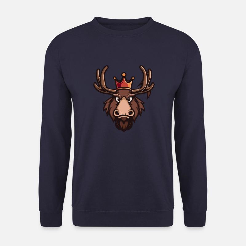 Elch Kopf Krone - Unisex Pullover - Navy