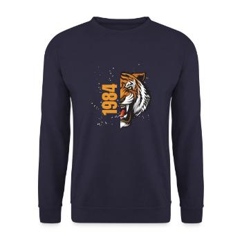 Tigre 1984 - Sweat-shirt Unisexe - marine - Devant - Alina (178cm) & Michal (187cm)