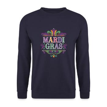 Mardi Gras - Sweat-shirt Unisexe - marine - Devant - Alina (178cm) & Michal (187cm)