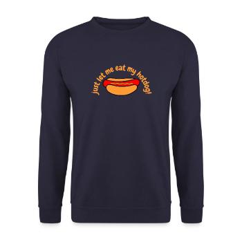 Laisse-moi manger mon hot-dog - Sweat-shirt Unisexe - marine - Devant - Alina (178cm) & Michal (187cm)