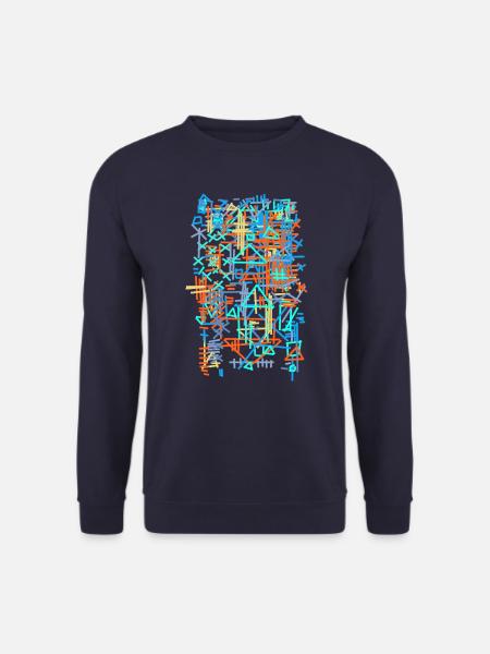 Pattern / Bauhaus carpet - Unisex Sweatshirt - navy
