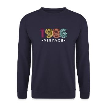 1986 VINTAGE - Sweat-shirt Unisexe - marine - Devant - Alina (178cm) & Michal (187cm)