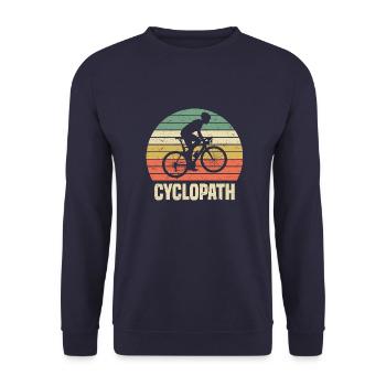 Cyclopath Bicycle Road Bike Cycling Bike - Unisex Sweatshirt - navy - Front - Alina (178cm) & Michal (187cm)