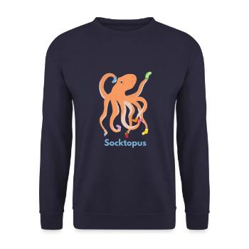 Socktopus - Sweat-shirt Unisexe - marine - Devant - Alina (178cm) & Michal (187cm)