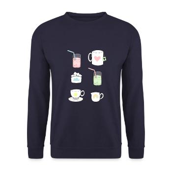 Fika Gear - Sweat-shirt Unisexe - marine - Devant - Alina (178cm) & Michal (187cm)