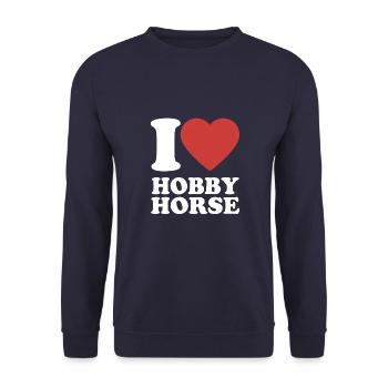 J’aime hobby cheval - Coeur - Hobby - Sweat-shirt Unisexe - marine - Devant - Alina (178cm) & Michal (187cm)