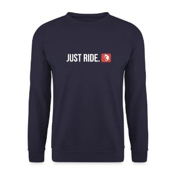 Just ride 7 - Unisex Pullover - Navy - Vorne - Alina (178cm) & Michal (187cm)