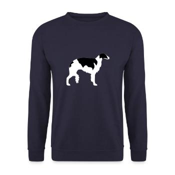 Borzoi - Unisex Sweatshirt - navy - Front - Alina (178cm) & Michal (187cm)
