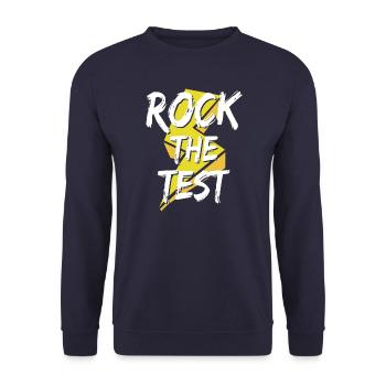 Rock the test - Unisex Sweatshirt - navy - Front - Alina (178cm) & Michal (187cm)