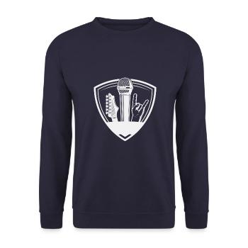 Guitare Hardrock Micro Rock 'n' Roll Band - Sweat-shirt Unisexe - marine - Devant - Alina (178cm) & Michal (187cm)