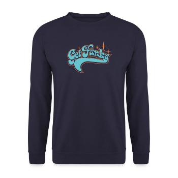 Get Funky - Unisex Sweatshirt - navy - Front - Alina (178cm) & Michal (187cm)