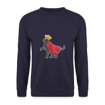 Couronne de chat - Sweat-shirt Unisexe - marine - Devant - Alina (178cm) & Michal (187cm)