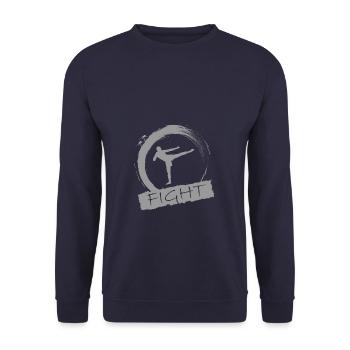 Kickboxing - Unisex Pullover - Navy - Vorne - Alina (178cm) & Michal (187cm)