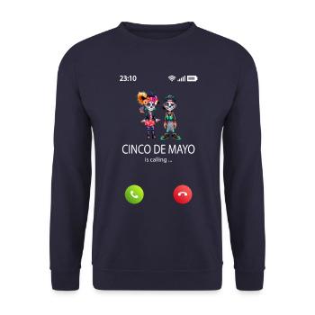 Cinco de Mayo is calling - Unisex Pullover - Navy - Vorne - Alina (178cm) & Michal (187cm)