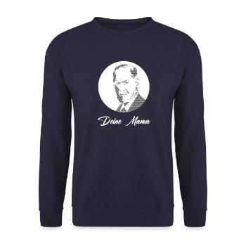Your Mama Freud - Unisex Sweatshirt - navy - Front - Alina (178cm) & Michal (187cm)