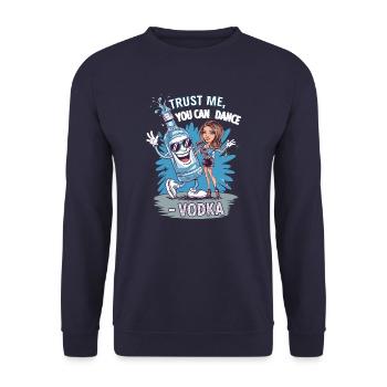Trust me you can dance. - Vodka - Unisex Pullover - Navy - Vorne - Alina (178cm) & Michal (187cm)
