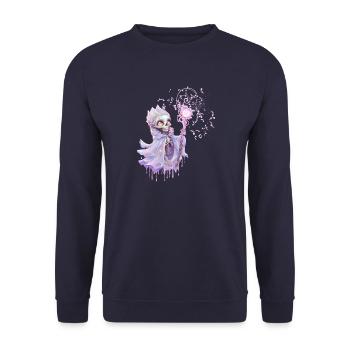 Mélodies magiques du mignon squelette. - Sweat-shirt Unisexe - marine - Devant - Alina (178cm) & Michal (187cm)