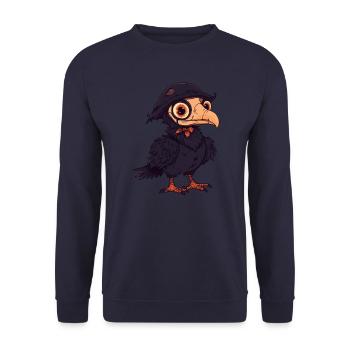 Harpy Bird Halloween Zombie - Unisex Sweatshirt - navy - Front - Alina (178cm) & Michal (187cm)
