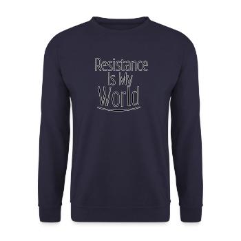 La résistance est mon monde - Sweat-shirt Unisexe - marine - Devant - Alina (178cm) & Michal (187cm)