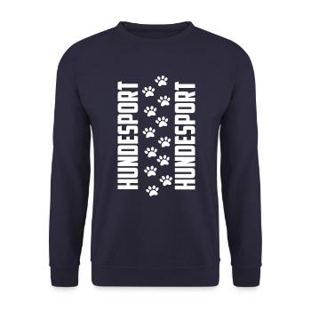 Hundesport Shirt - Hundesport Hobby - Unisex Pullover - Navy - Vorne - Alina (178cm) & Michal (187cm)