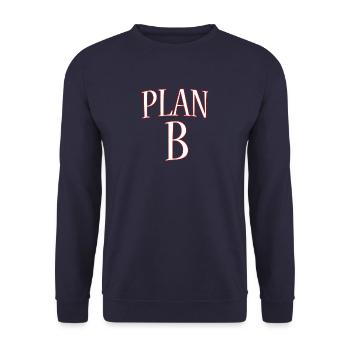 Plan B - Unisex Pullover - Navy - Vorne - Alina (178cm) & Michal (187cm)