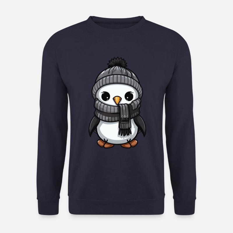 Penguin Winter Comic Cute - Unisex Sweatshirt - navy