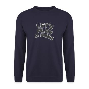 Let s play a game - Unisex Pullover - Navy - Vorne - Alina (178cm) & Michal (187cm)