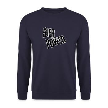 Bierpower - Unisex Pullover - Navy - Vorne - Alina (178cm) & Michal (187cm)