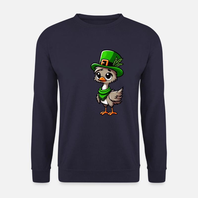 St. Patrick's Emu & Maine Coon - Unisex Sweatshirt - navy