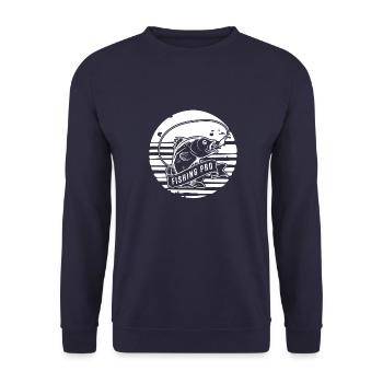 Fishing Pro - Unisex Sweatshirt - navy - Front - Alina (178cm) & Michal (187cm)